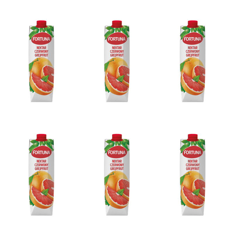 Fortuna Nektar grejpfrut czerwony 1 l X6